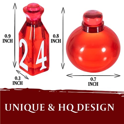 15 DND Healing Potion Tokens and Each Potion Level Has a Color Matching D4 Dice Set to Easily Track & Roll for Your D&D Potions