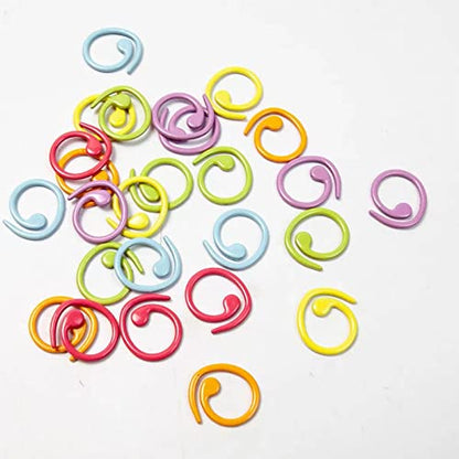 30PCS Metal Stitch Markers Helical (30 Count)