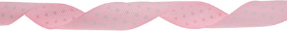Polka Dot Grosgrain Ribbon 25 Yard Each Roll 100% Polyester (3/4", Pink) - Crafty Corner