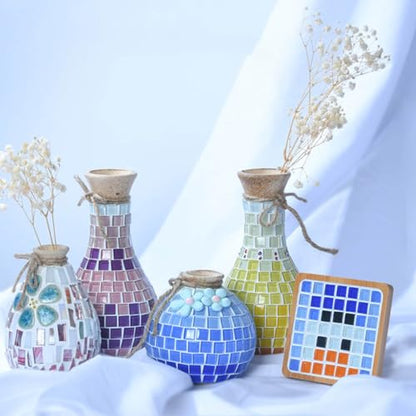600Pcs 1.1LB Mixed Colors Mosaic Tiles (600 Count)