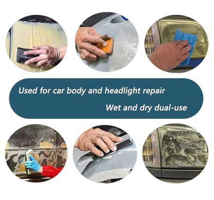 60Pcs of 9x3.6 Inch 8 Grit Mixed Packing Wet and Dry Sandpaper (60 Count)
