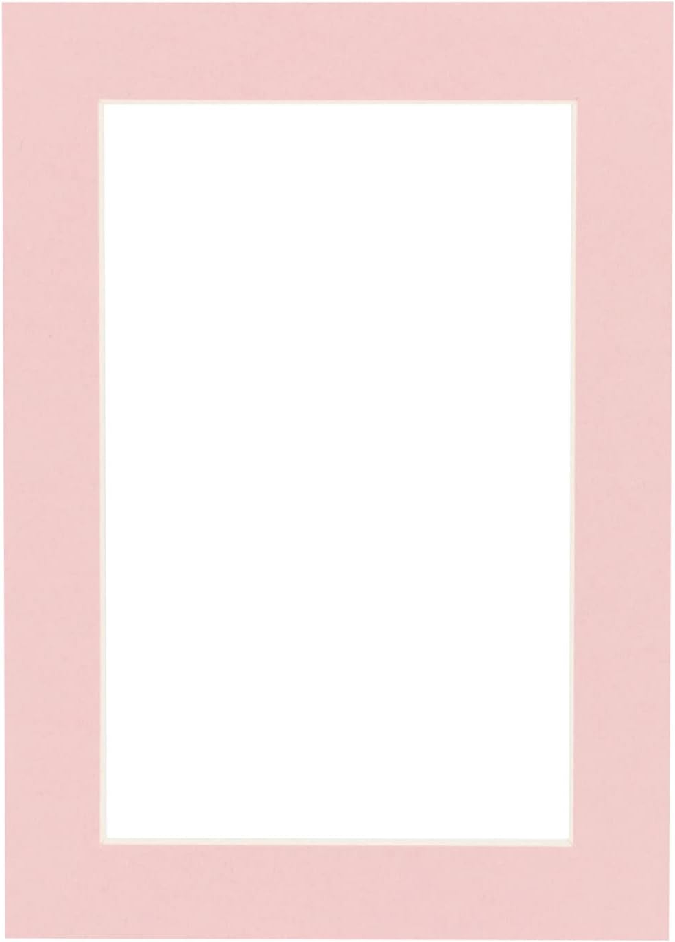 Pack of TEN 11x14 Mats Bevel Cut for 8.5x11 Photos - Acid Free Pink Precut Matboards For Pictures, Photos, Framing - 4-ply Thickness