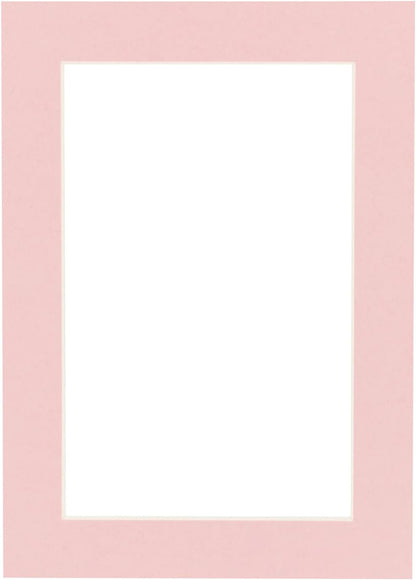 Pack of TEN 11x14 Mats Bevel Cut for 8.5x11 Photos - Acid Free Pink Precut Matboards For Pictures, Photos, Framing - 4-ply Thickness