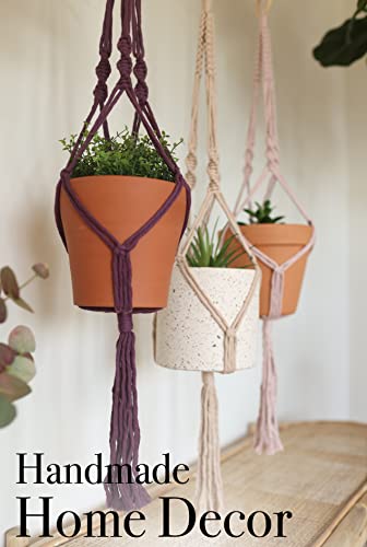 Macrame Kit Makes 3 DIY Plant Hangers for Teens & Adult Beginners