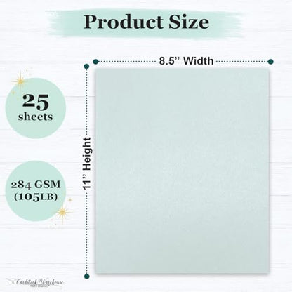 Cardstock Warehouse Stardream Aquamarine Cardstock Paper (25 Count)