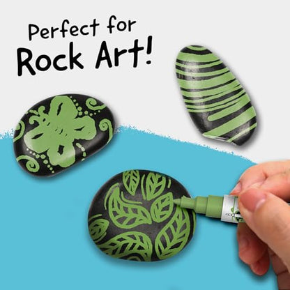 4 Acrylic Dual Tip Green Paint Pen Metallic for Wood
