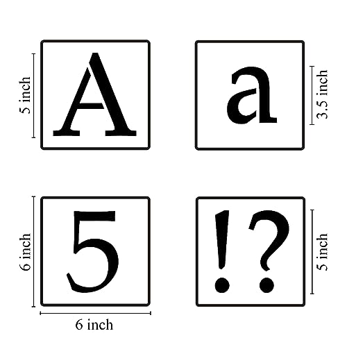 5 Inch Alphabet Letter Stencils for Painting (70 Count)