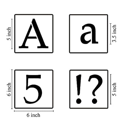5 Inch Alphabet Letter Stencils for Painting (70 Count)