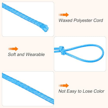 Waxed Cord 1.5mm Waxed Thread 87 Yard Wax String Leather Cord for Bracelet Making