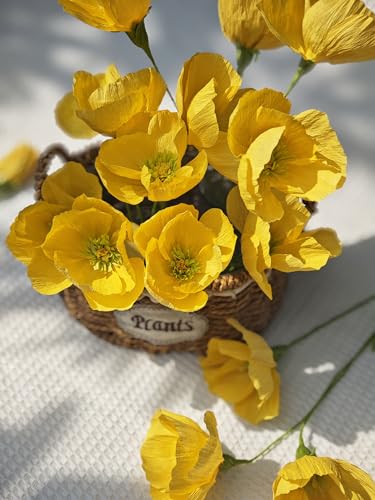 Crepe Paper Poppy Flower DIY Making Kit 24 pcs (24 Count)