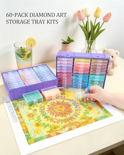 Diamond Art Trays with Lids (60 Count)