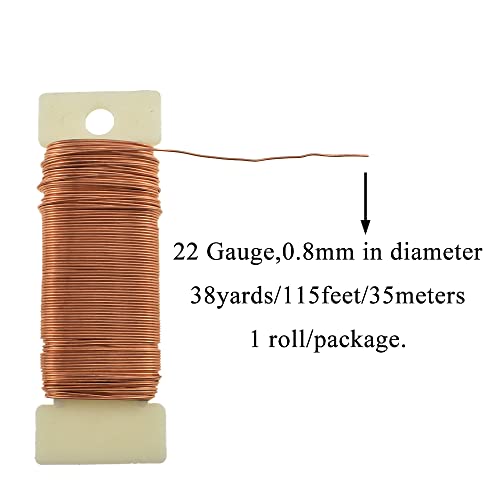 22Gauge Rose Gold Floral Wire