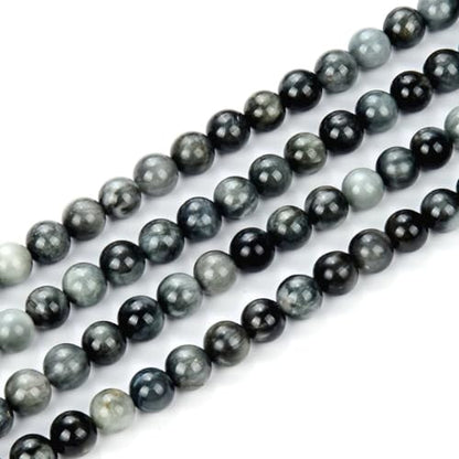 70pcs Adabele Natural Eagle Hawk's Eye Quartz Gemstone 10mm Round Beads (74 Count)