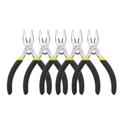 Mini Linesman Pliers with Wire Cutter 5 Inch 5 Pack (5 Count)