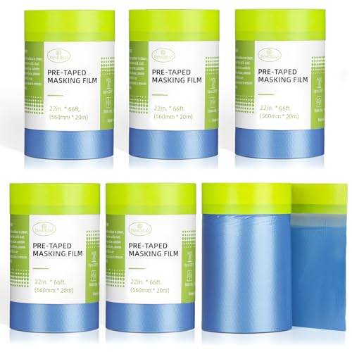 Pre Taped Masking Film for Painting (6 Count)