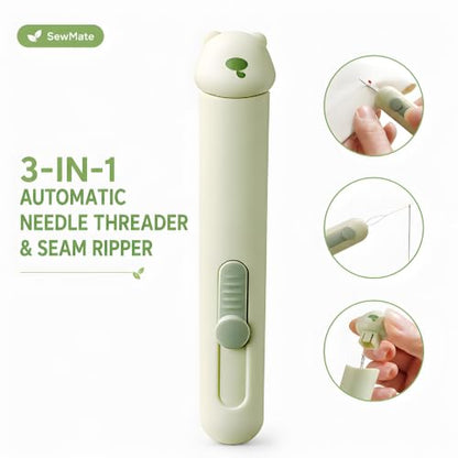 3-in-1 Automatic Needle Threader with Seam Ripper
