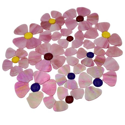 Iridescent Flower Mosaic Tiles (12 Count)
