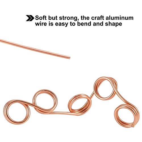 50ft 9 Gauge 3mm Aluminum Wire Copper Tone Bendable for Plants