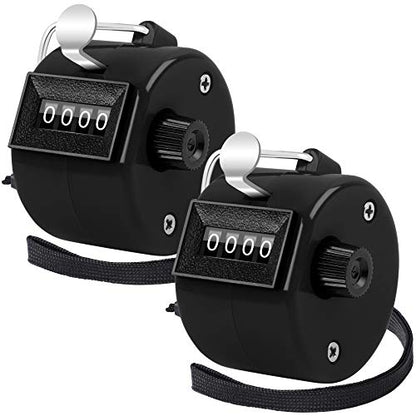 2 Pack Tally Counter Clicker 4 Digit Number for School Event