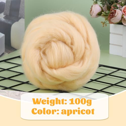 3.53oz Needle Felting Wool Roving Wool for Felting Wool Felting Supplies