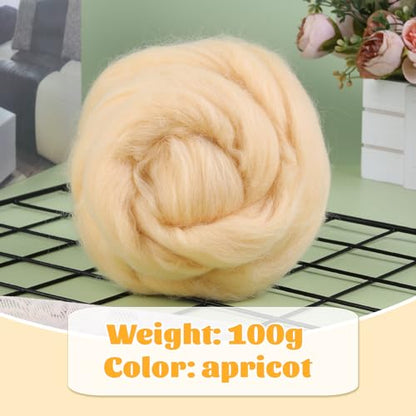 3.53oz Needle Felting Wool Roving Wool for Felting Wool Felting Supplies