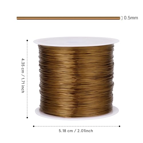 262FT 24 Gauge Jewelry Wire for Jewelry Making Copper Metal Wire for Crafts (262 Foot)