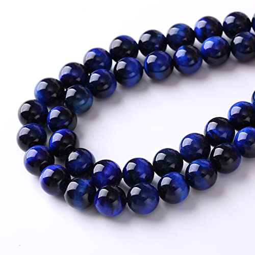 Natural Stone Lapis Blue Tiger Eye Beads Round Loose Spacer Beads for Jewelry Making DIY Bracelet Necklace 4mm 90pcs