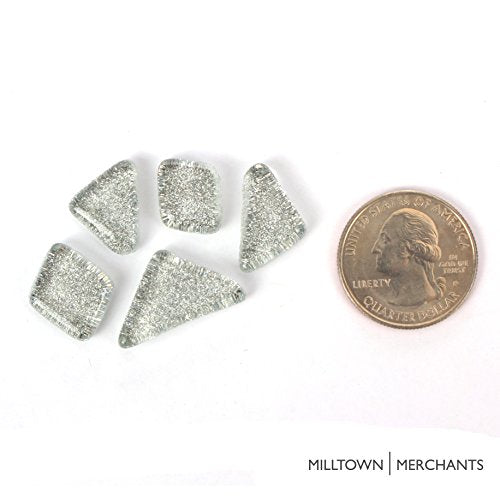 Gray Glitter Mosaic Tile Pieces