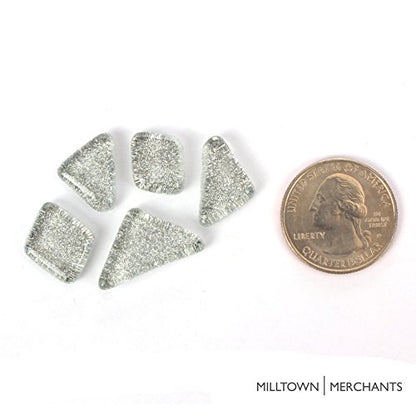 Gray Glitter Mosaic Tile Pieces