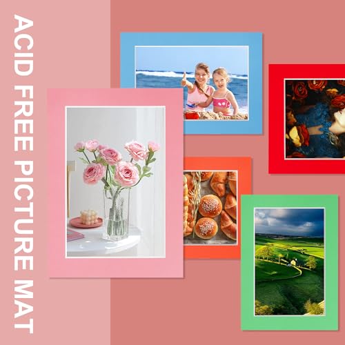 10 Pack 5x7 Mixed Colors Picture Mats