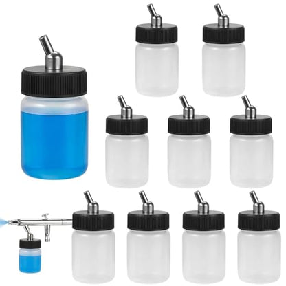 HUBEST 10 Pack 22cc Airbrush Paint Bottles (10 Count)
