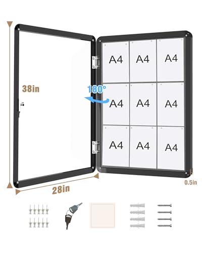 38"x28" Enclosed Bulletin Board