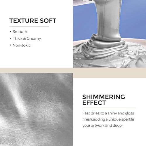Metallic Silver Acrylic Paint (4 Fl Oz)