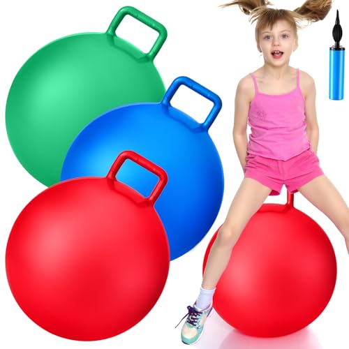 3 Pcs 20 Inch Bouncing Ball with Handle (3 Count)