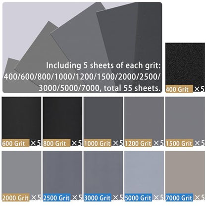 55PCS Sandpaper (25 Count)