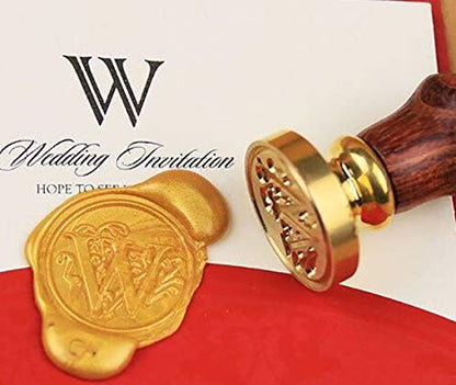 Vintage Santa Claus Monogram Wedding Wax Seal Stamp Melting Spoon Wax Stick Candle Christmas Gift Box kit Invitation Christmas Gift Wrap Custom Logo Text Design Sealing Wax Seal Stamp Set