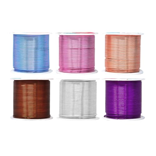18 GA Blue Pink Brown Assorted Anodized Aluminum Craft Wire (450 Foot)