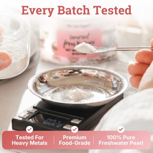 4-in-1 Pearl Powder Organic Quality for Teeth, Eyes, DIY Masks & Drink, 60g (2.12 Ounce)