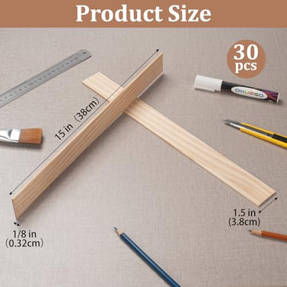Wooden Dowels for Crafts (30 Count)