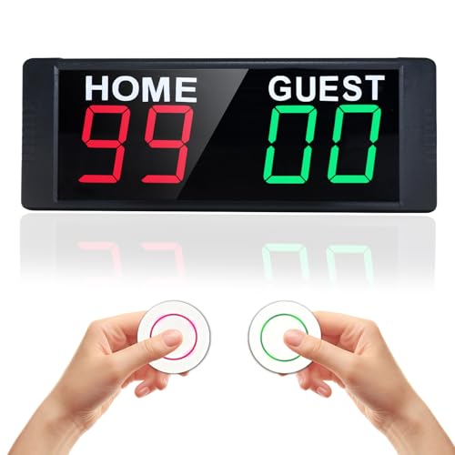 Portable Electronic Scoreboard with 2 Button Control