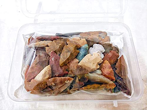 50 PC Lot Flint Arrowhead OH Collection Project Spear DIY Points arrowheads (50 Count)