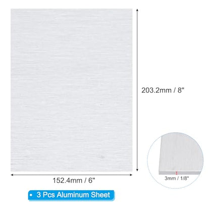 6061 T651 Aluminum Sheet Metal 6 x 8 x 1 (3 Count)
