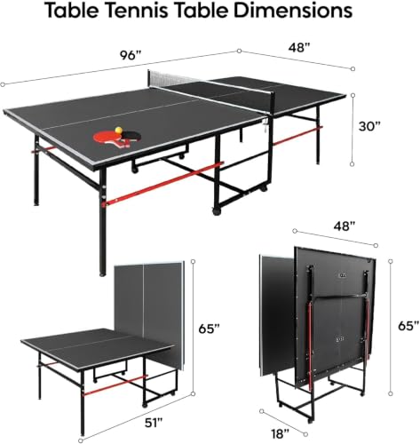 8X4FT Foldable Ping Pong Table