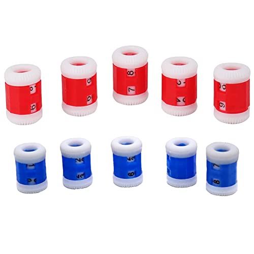 10 Pcs 2 Sizes Plastic Knit Counter Knitting Crochet Stitch Marker Row Counter for Recording The Number of Weaving Rows