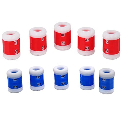 10 Pcs 2 Sizes Plastic Knit Counter Knitting Crochet Stitch Marker Row Counter for Recording The Number of Weaving Rows