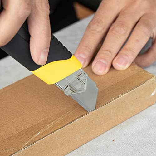 Box Cutter Retractable 25MM Long Utility Knife With 10pcs Blades Refills