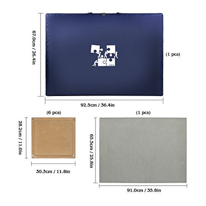 1500 Piece Jigsaw Puzzle Board with Padded Cover