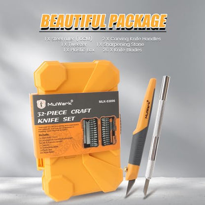 32 Piece Precision Hobby Knife Set