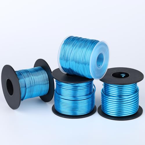 75FT 16 Gauge Bendable Blue Aluminum Craft Wire for Jewelry Making Craft (75 Foot)