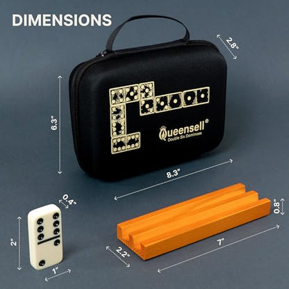 Dominos Set for Adults with 4 Domino Racks